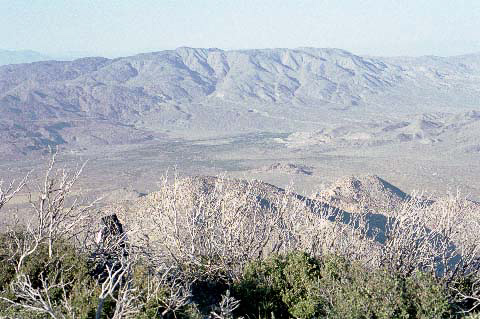 A view of the dry hills in Southern California.