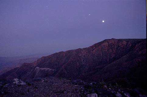 Nighttime on the trail.