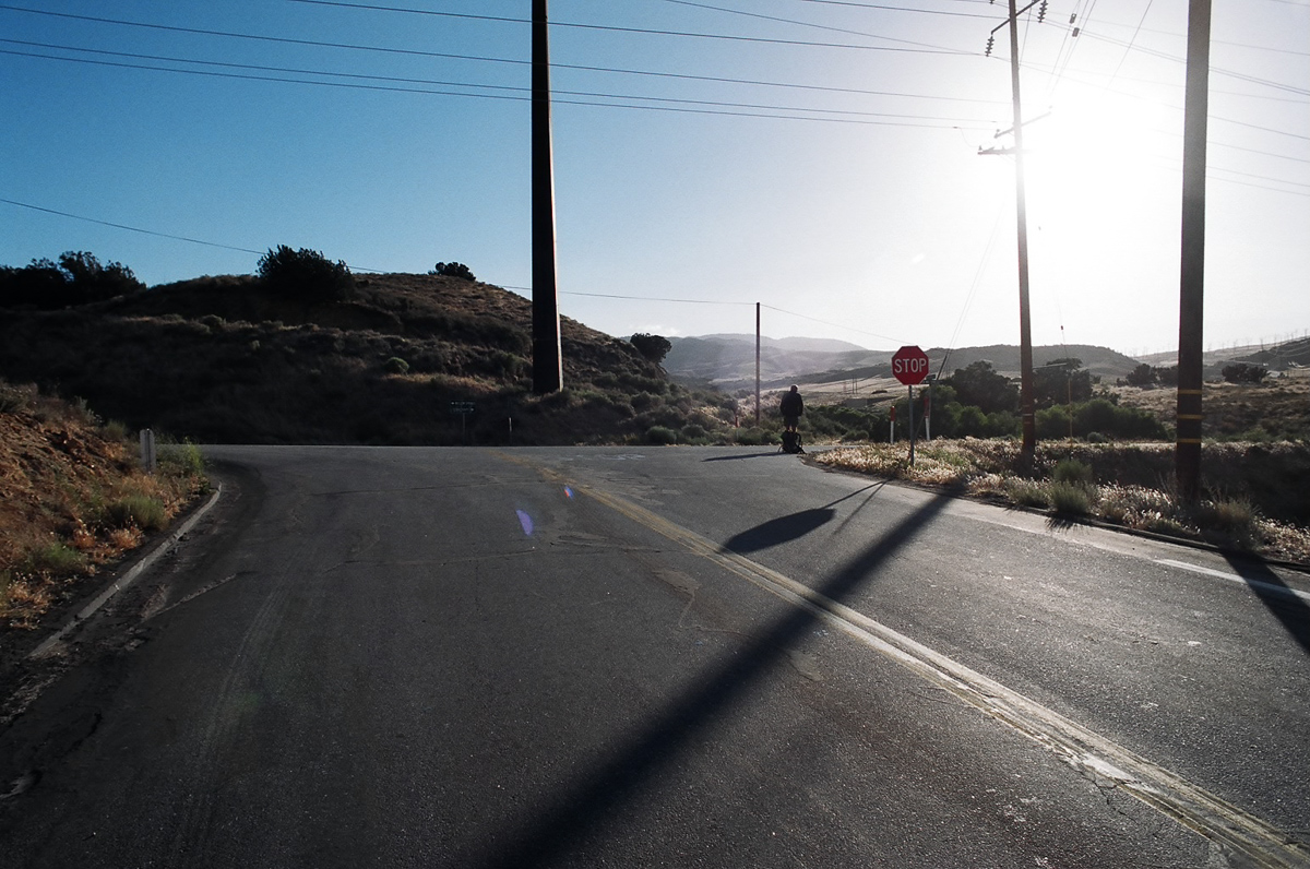 Hitching a ride into Mojave.