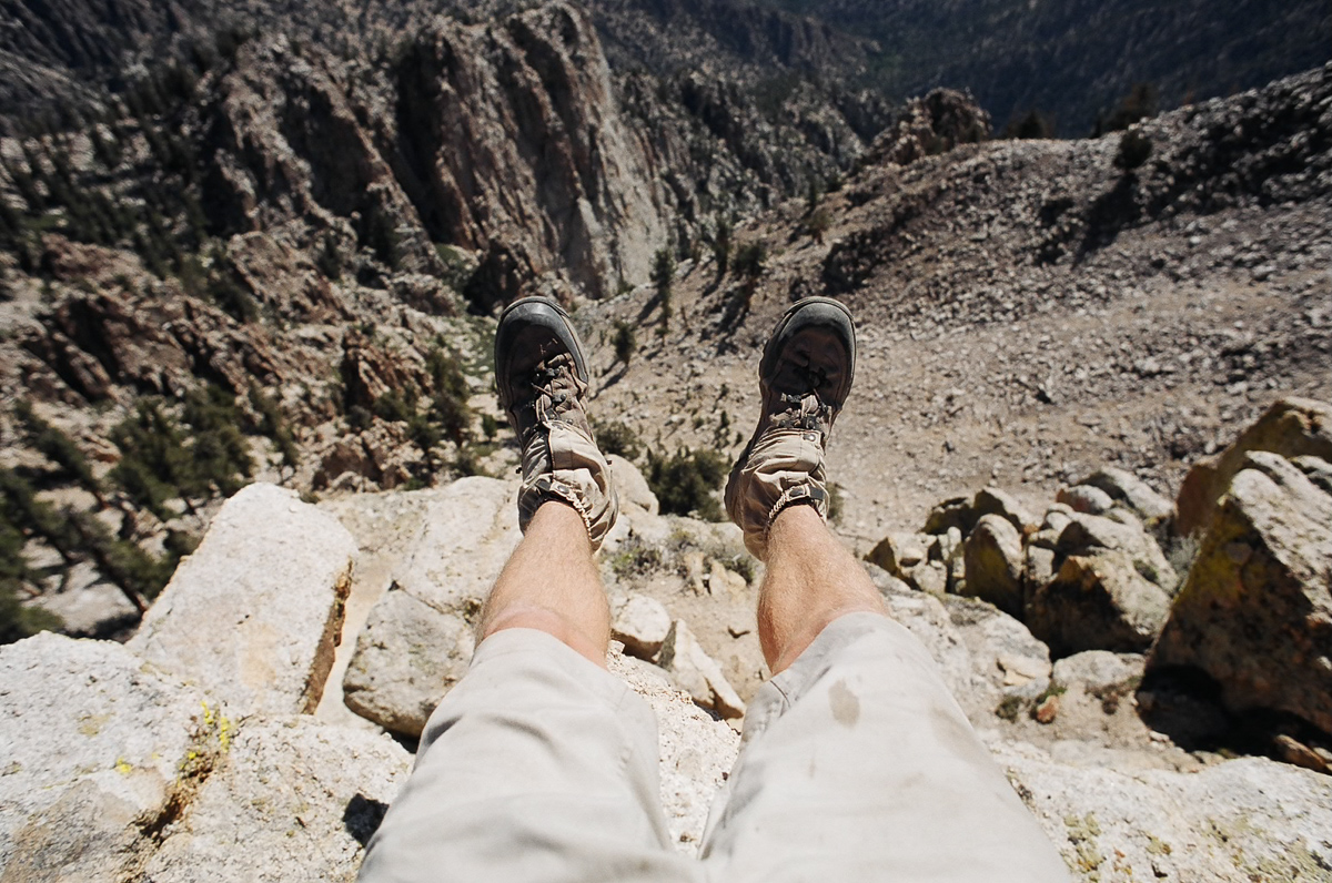 Taking a brake with my dirty legs.