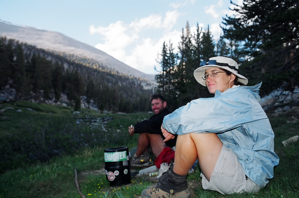 Dinner with fellow hikers at Crabtree Meadow.