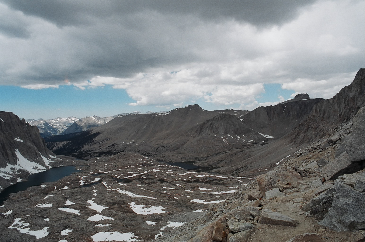 High alpine lakes below Mt. Whitney.