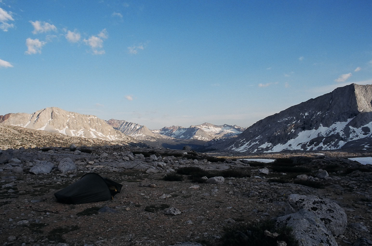 Campsite in the Sierras.