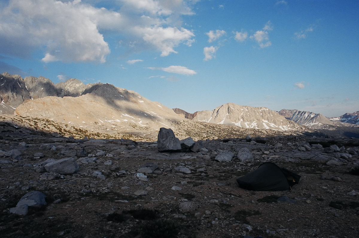 Campsite in the Sierras.