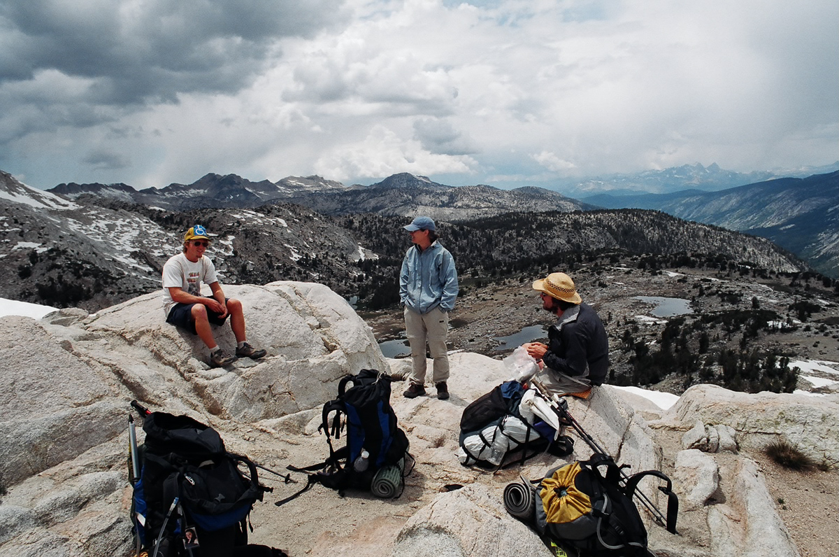 Some thru-hikers hanging out.