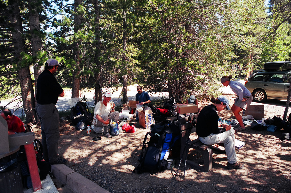 Hanging out with some fellow thru-hikers.