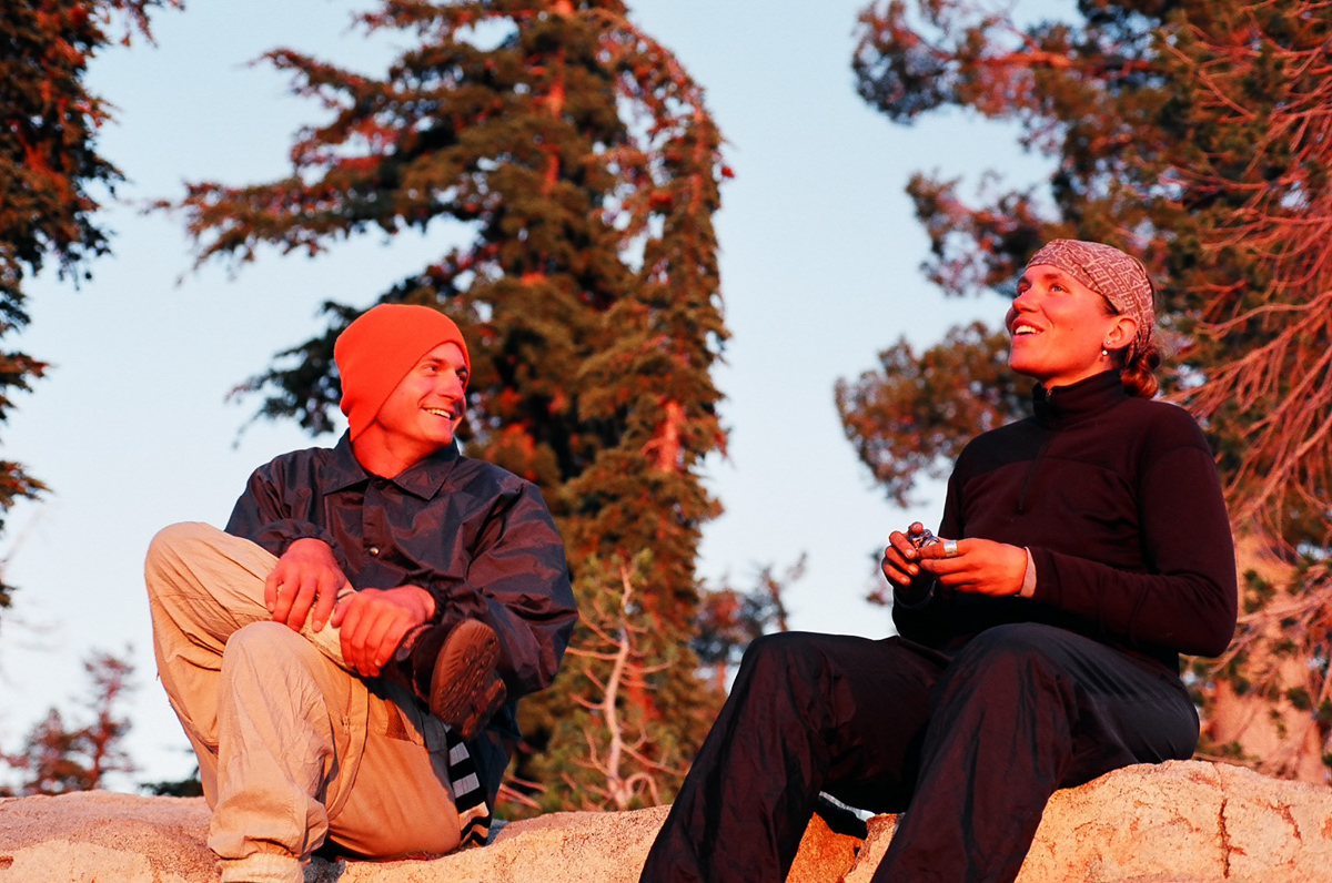 Some other hikers at sunset.