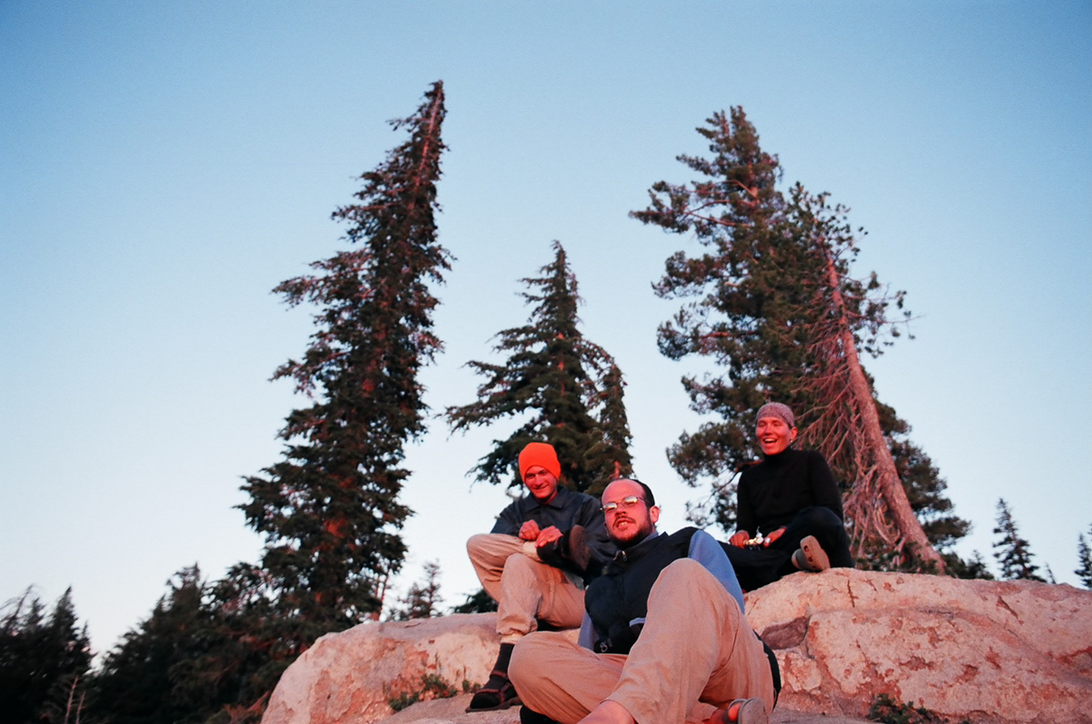 More hikers at sunset.