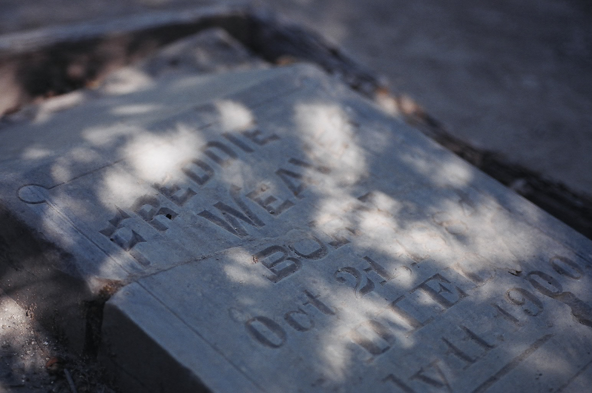 Old gravestones near Burney Falls.
