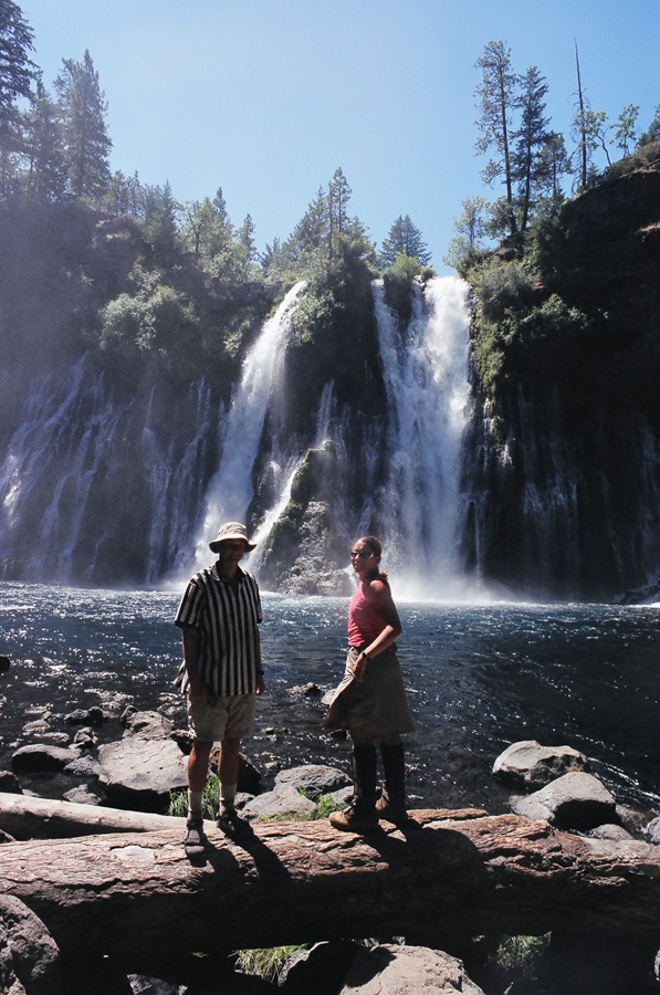 Getting cleaned up at Burney Falls.