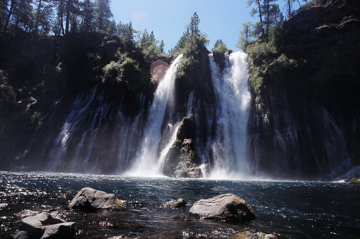 Getting cleaned up at Burney Falls.