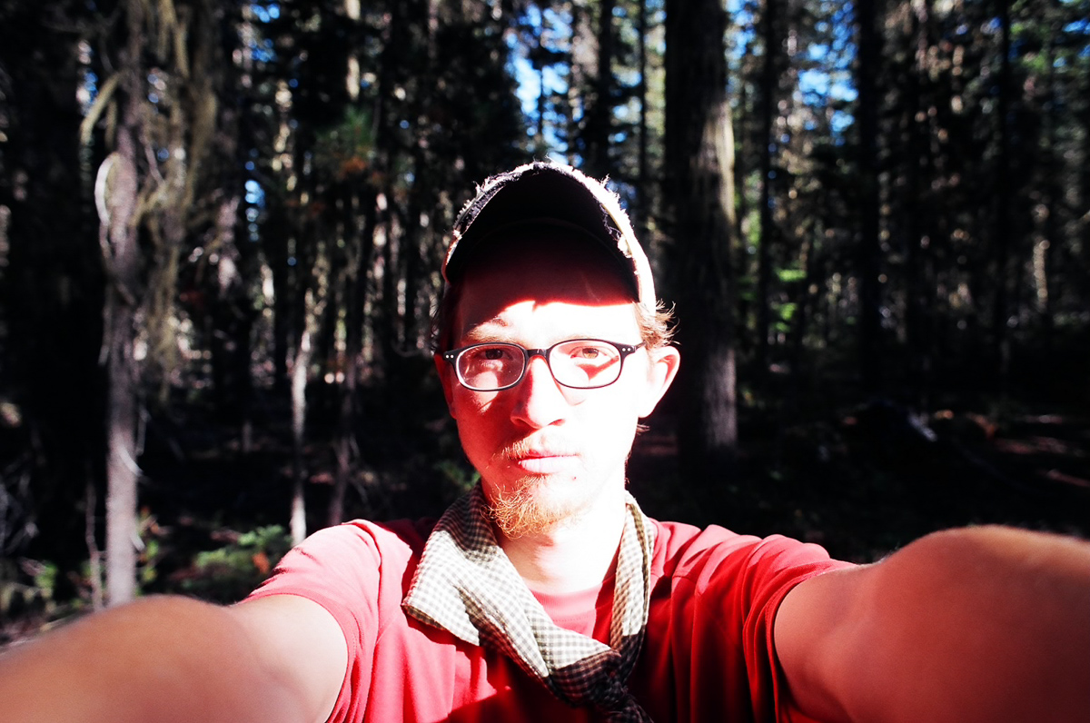 Self portrait in Oregon with glasses.