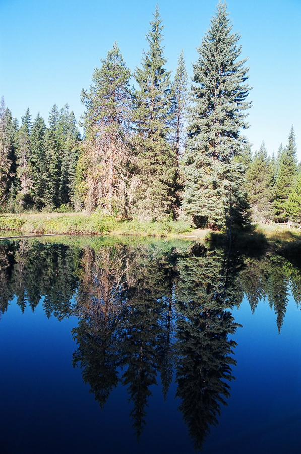 Little Crater Lake in Oregon. Not a crater, but still a deep lake.